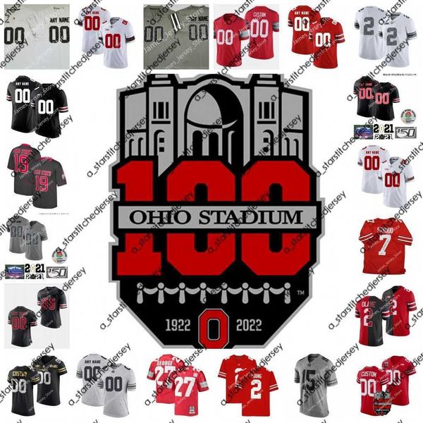 

american college football wear 2022 ncaa ohio state buckeyes custom stitched college football jersey 5 raekwon mcmillan 12 cardale jones 12, Black