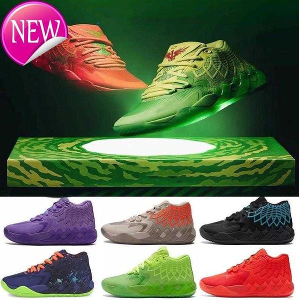 

oglamelo ball mb 01 basketball shoes rick and morty red green galaxy purple blue grey black queen buzz city melo galaxy sneakers