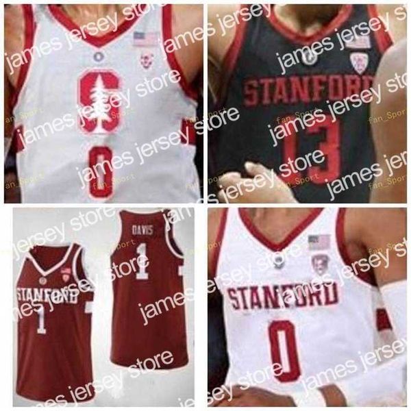 

college basketball wears nik1 ncaa college stanford cardinal basketball jersey 11 jaiden delaire 12 keenan fitzmorris 13 oscar da silva 14 m, Black