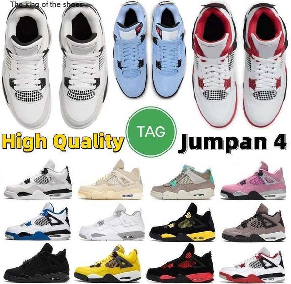 

jumpman 4s basketball shoes women men 4 military black cat white oreo fire red thunder sail university grey pure money purple metallic