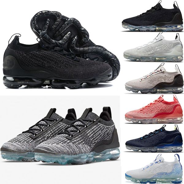

2021 black multi color knit running shoe safar pure platinum women breathable sneaker triple black men designer shoes size 36-45