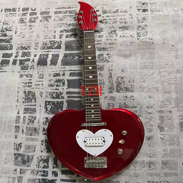 

metal red high-end pickup six-string electric guitar fashion rock