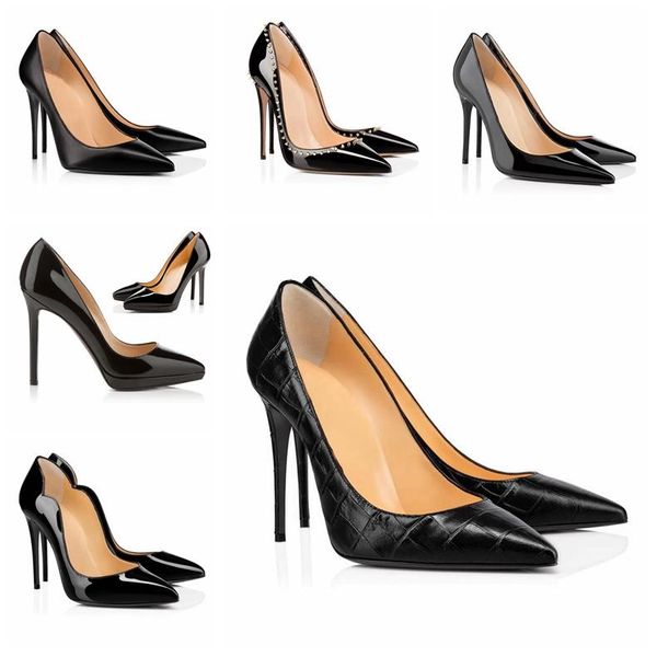 

high sole girls fashion red pumps sandals women designer party luxury heels dress toe pointed shoes wedding size35-42 sneakers round ljmjf, Black