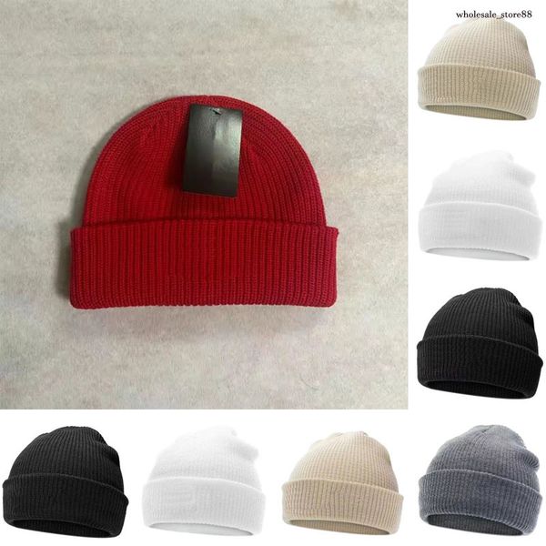 

2023 mens winter cap beanies brand warm caps beanies 2024 european american women hats double-layer folded knit fashion womens woolen hat
