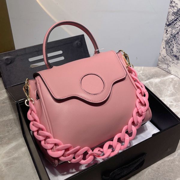 

fashion handbags shoulder luxurys designer bags women handbag genuine leather chain single diagonal span bag cowhide solid color commuter ha
