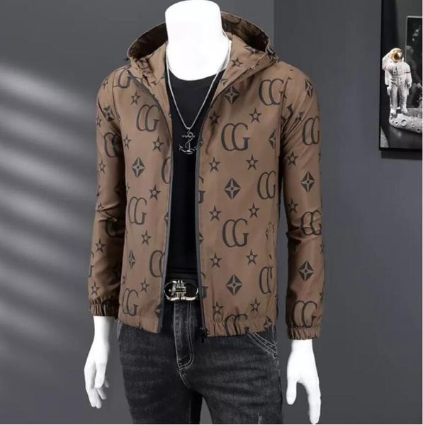 

men's jackets european outer suit korean fashion brand stand collar tactical track jacket trendy men's clothing, Black;brown