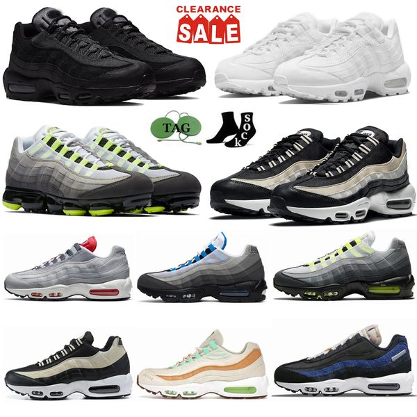 

95 men running shoes 95s triple black worldwide bordeaux neon throwback future club max trainers sports sneakers runners size 40-46 wholesal
