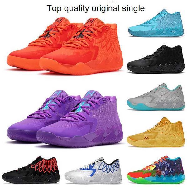 

lamelo balls basketball shoes mb.01 not from here red blast rick and morty buzz queen city unc 1of1 lo unc iridescent white black outdoor