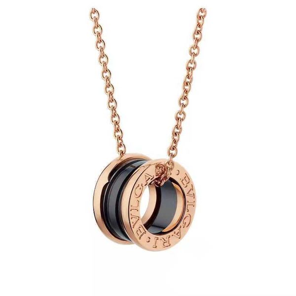 

designer bulgarl necklaces bvigarl grey 925 silver little red necklace small wild waist black ceramic spring collar chain lover gift