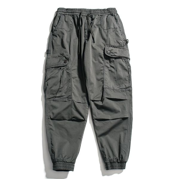 

men cargo pants streetwear multi pocket harem joggers fashion trousers outdoor, Black;brown