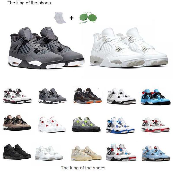 

2021 classic basketball shoes men 4s 4 comfortable breathable bred fire red university blue cement white oreo taupe haze mens trainers