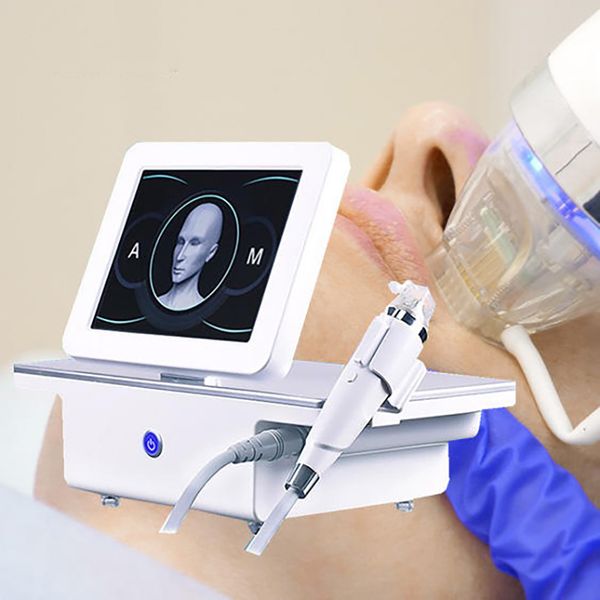 

salon mesotherapy gun gold rf micro-needle machine fractional microneedling, Black;white