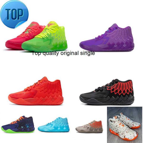 

womens lamelo ball mb 01 basketball shoes rick morty red green galaxy purple black red blue queen buzz kids melo sneakers tennis with