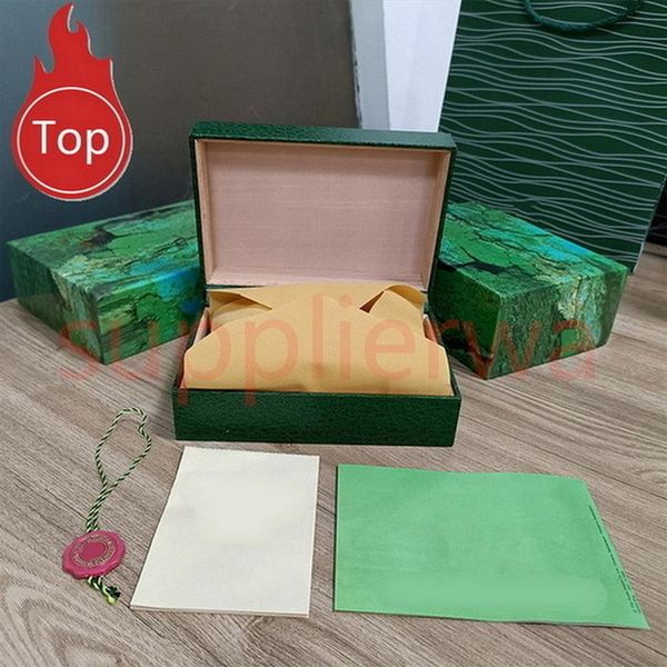 

rolex green cases quality man watch wood luxury box paper bags certificate original boxes for wooden woman watches gift box access234q, Black;blue