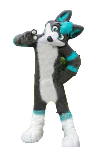 

2022 mascot costumes animal grey husky dog plush costume outfits women men cartoon for carnival festival commercial dress, Red;yellow