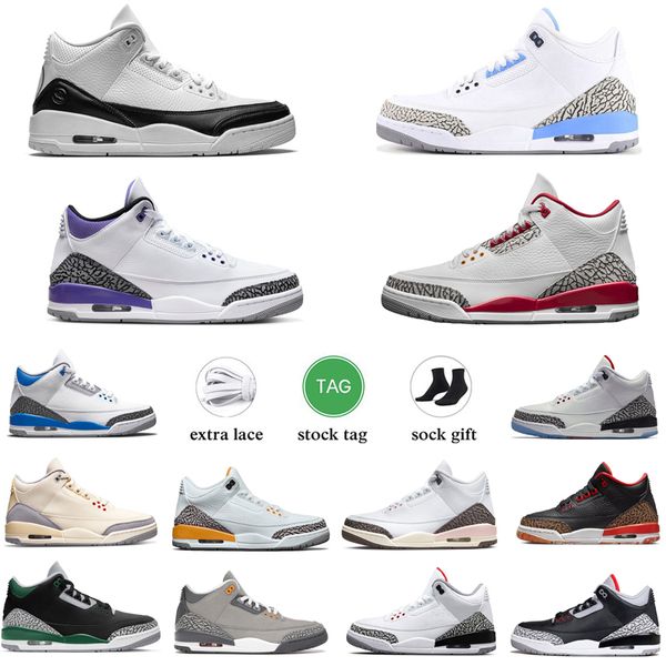 

men women basketball shoes jumpman 3s cardinal red pine green black racer blue hall of fame court purple laser orange unc kumquat outdoor