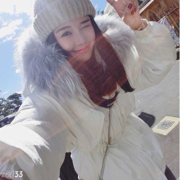 

2022 new down jacket for women medium and long korean version thickened thin loose fashionable casual women's coat trend, Black