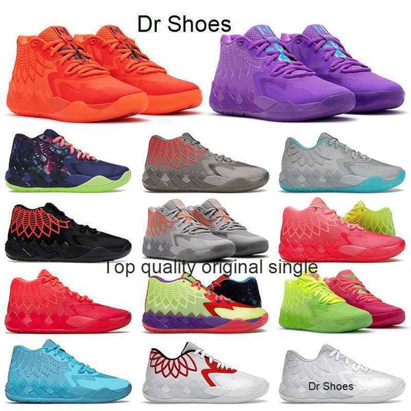 

basketball shoes ball trainers sports sneakers red black blast queen city 2022 lamelo balls mb.01 mens 3 rick and morty rock ridge not
