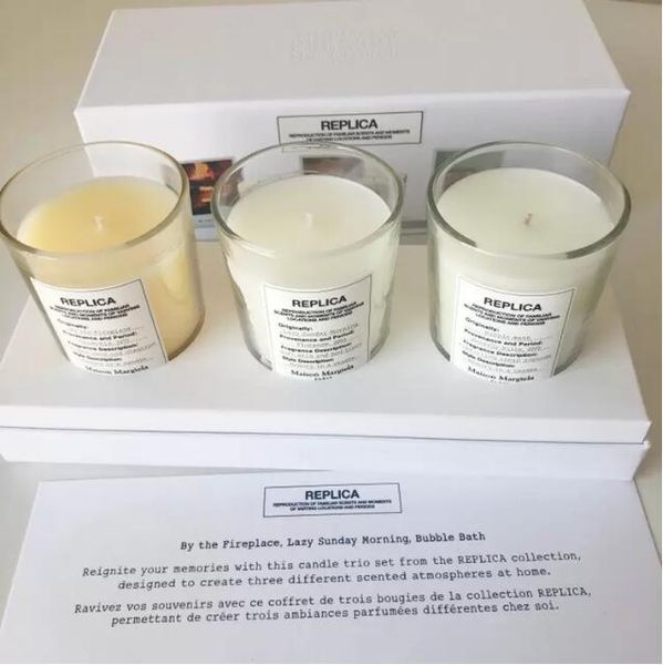 

incense candle 70g x 3pcs set lazy sunday morning bubble bath by the fireplace bougie parfum scented candles long lasting smell paris brand
