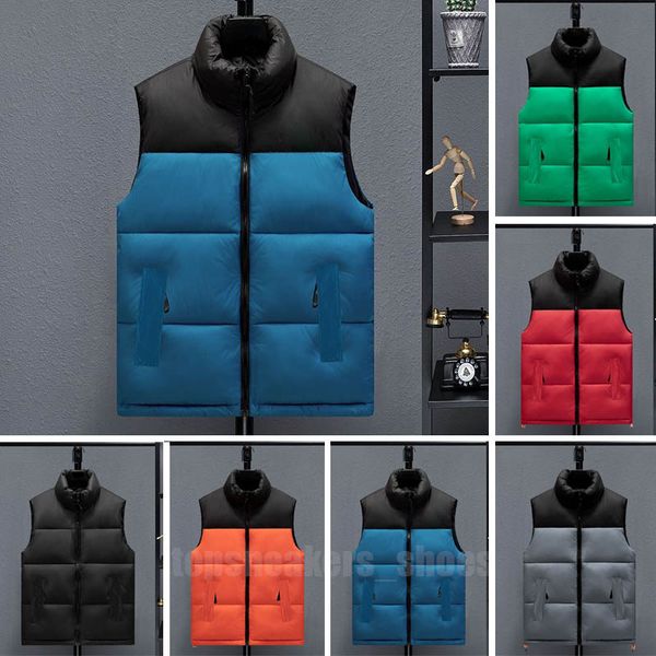 

fashion men vest down cotton waistcoat designs mens and women's no sleeveless jacket puffer autumn winter casual coats couples vests ke, Black