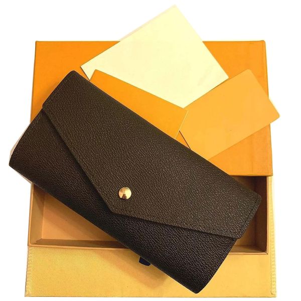 

designers women wallet luxury card holder coin purse flowers sarah clutch wallets purses with orange box, Red;black