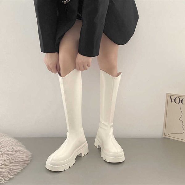 

boots black women's new knight but knee retro chunky heel ladies shoes 221213