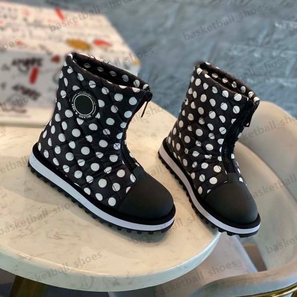 

waterproof warm snow boots real fur slides leather high elastic and wear-resistant water table high boot size 35-42, Black