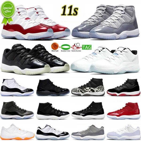 

2023 og jumpman 11 basketball shoes men 11s cherry cool grey bred concord jubilee 25th anniversary low 72-10 pure violet mens women outdoor, Black