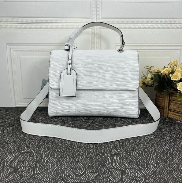 

fashion shoulder bag luxury leather designer handbag vintage style overall horizontal wood grain wide shoulder strap with