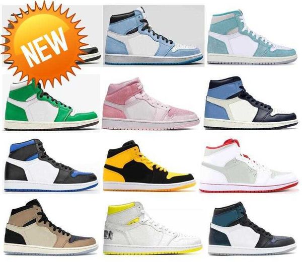 

og 2023 1 basketball shoes dark mocha turbo green lucky green chameleon mushroom pass the torch new love first class flight men 1s sports sn