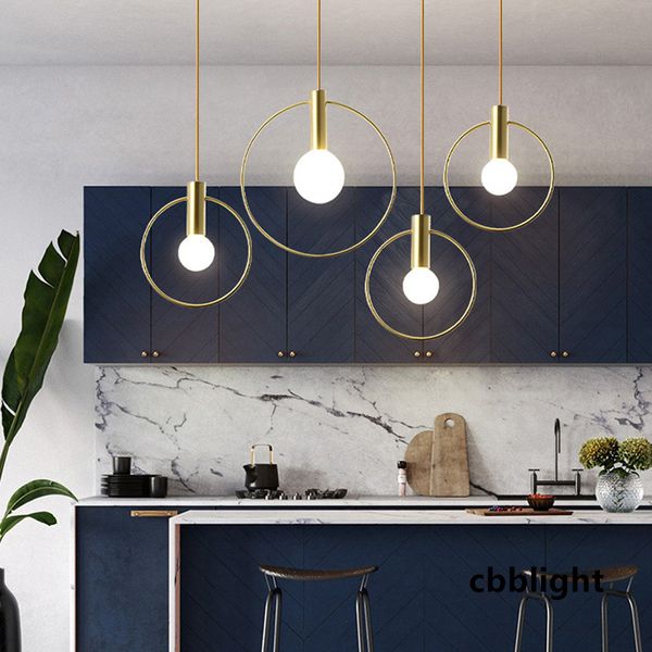

luxury ins wind single head ring pendant lamps led lights for bedroom bedside dinning bar porch lighting fixture hanging lamp modern chandel
