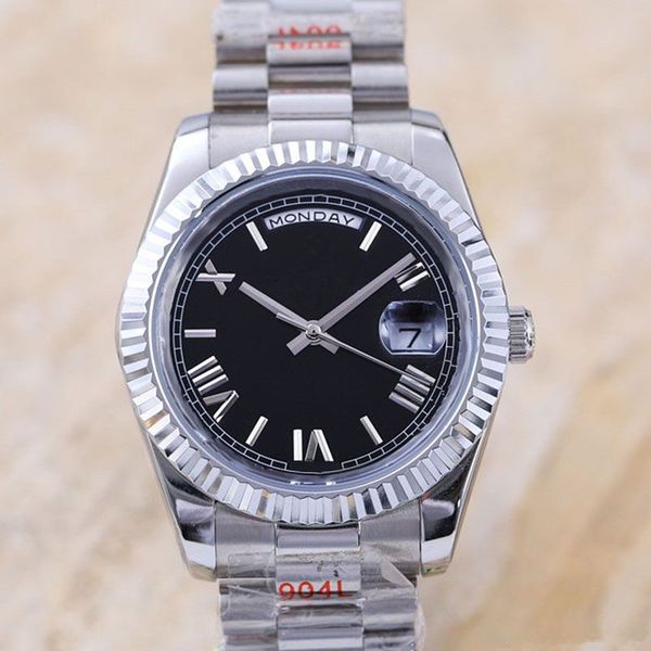 

with original box men watch stainless steel sapphire waterproof disc 41mm noctilucent triangular pit outer ring 904l machinery automatic mov, Slivery;brown