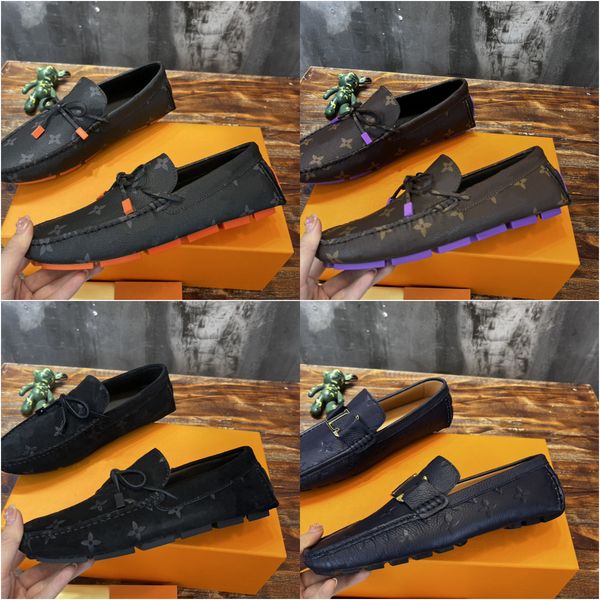 

majors loafer driver estate loafer shoes designer men arizona hockenheim loafers embossed fashion leather dress mule derby casual shoe size, Black