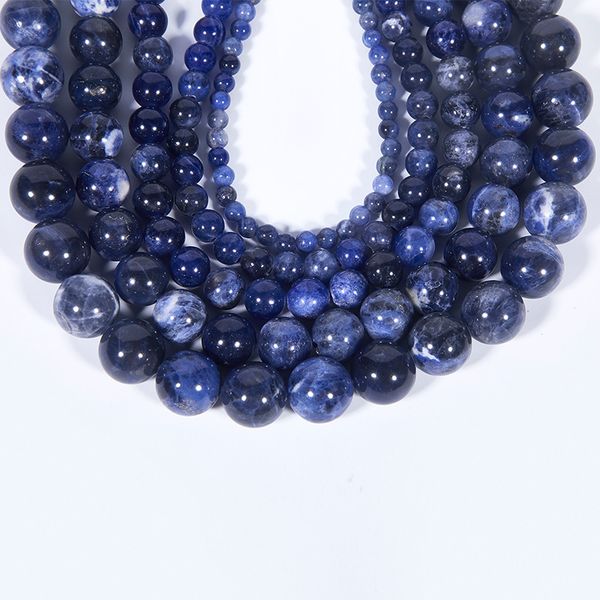 

good quality dumortierite 5 strands/lot 4mm 6mm 8mm 10mm 12mm 14mm natural stone loose diy bead round loose beads for bracelet necklace stoc, Black