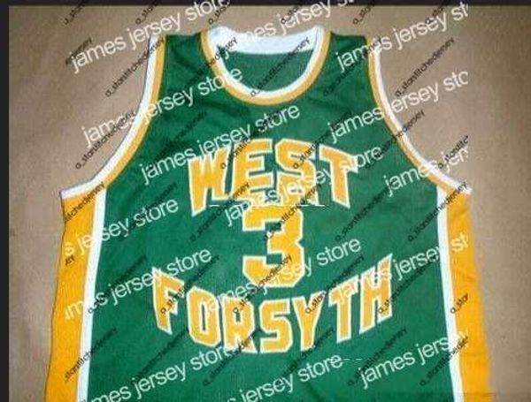 

basketball jerseys new custom xxs-6xl vintage men #3 chris paul west forsyth high school college jersey size s-4xl or custom any name or num, Black;red