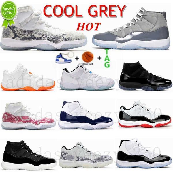 

2023 og cool grey jumpman 11 quality high og low men's basketball shoes 11s men women 25th anniversary bred concord 45 legend blue desi, Black
