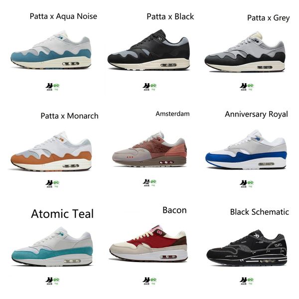 

2022 classic 1 one men women 87 running shoes triple black white sports trainer cushion surface breathable mens sport sneakers 36-45 r7
