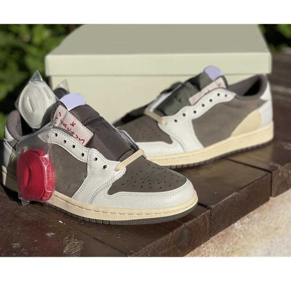 

shoes authentic fragment 1 travis scotts low og reverse mocha basketball cactus jack baroque brown saturn gold 1s military blue sports, White;red