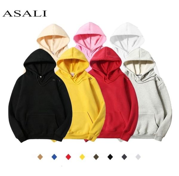 

fleece polyester pullover coat men hoodie hooded solid color casual 100 cotton sweatshirts hip hop mens street style hoodies y1912146793, Black