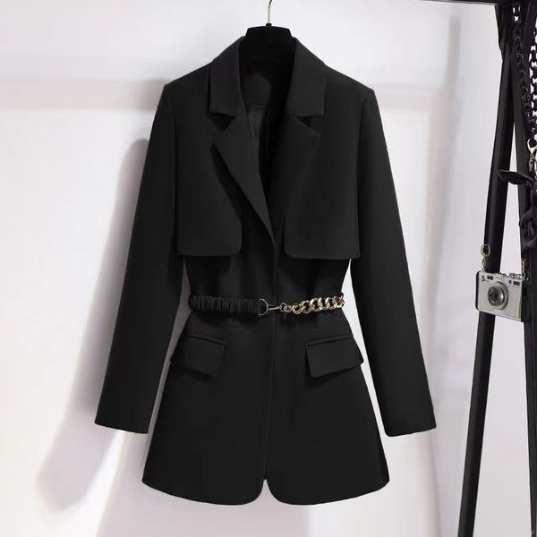 

women's designer blazers clothing with belt spring new released e132, White;black