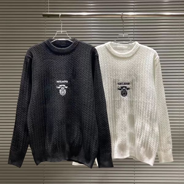 

chest designer classic prad mens clothing letter sweater fashion animal print casual autumn winter hoodie pullover men women crew neck sweat, White;black