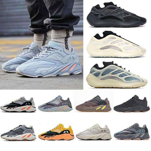 

3m static reflective 700 v2 running shoes runner wave inertia tephra solid grey utility black men women sport trainer sneaker size 36-47