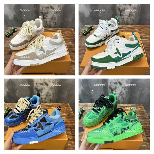 

skate sk8 sneakers designer trainer sneaker women men casual shoes leather flower runing runner shoe outdor fashion classic size 35-45, Black