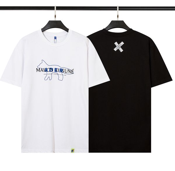 

men's plus tees cartoon printed embroidery cotton t-shirts women, Black;brown