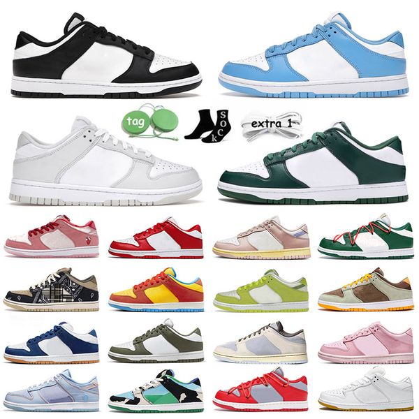 

2023 og panda running casual shoes low sneakers sports trainers designer syracuse grey fog university red womens big size for men women unc, Black