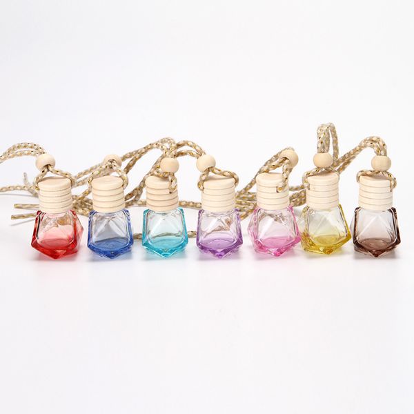 

refillable compacts colorful car air freshener perfume bottle aromatherapy fragrance essential oil diffuser hanging perfume pendant auto orn