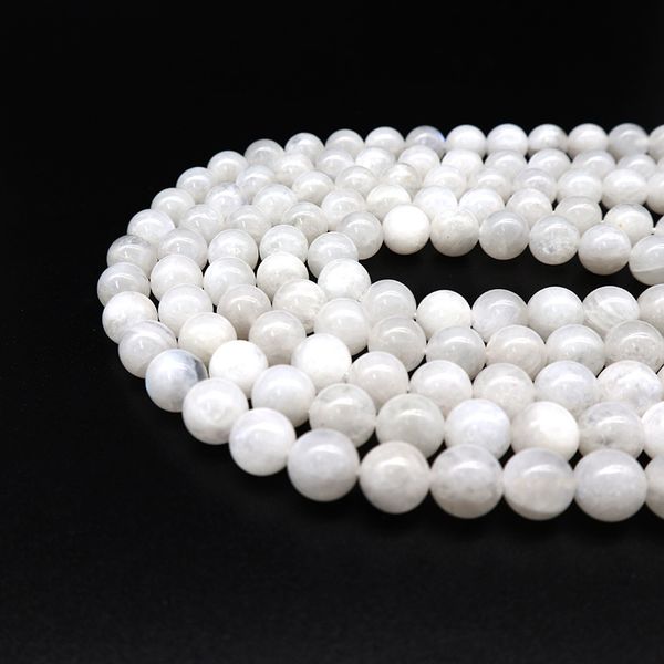 

semi-precious blue moonstone 5 strands/lot 4mm 6mm 8mm 10mm round loose natural stone beads for bracelet necklace diy jewelry ready, Black