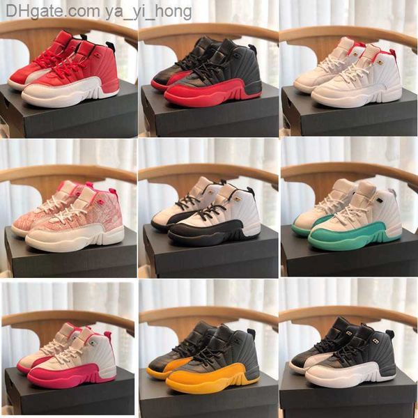 

12s light aqua infant sneakers kids shoes fiba preschool flu game youth gradeschool arctic pink toddler big boy girl children lifestyle yayi, Black