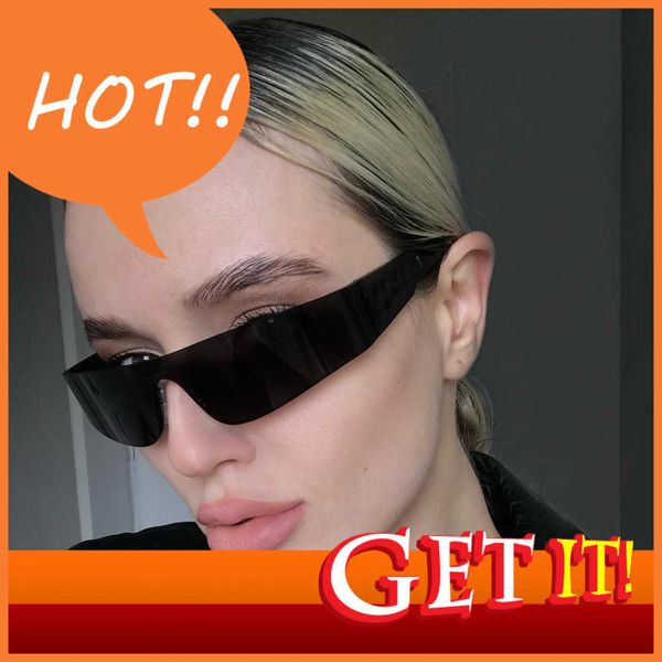 

brand sunglasses retail new 1e-piece rimls fashion personality colorful y2k millennium style glass sunglasses uv400 high quality, White;black