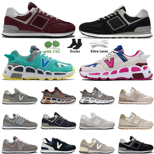 

2023 new 574 bb574 athletic running shoes tennis burgundy white nimbus cloud grey sky blue mens women marblehead sports sneakers trainers si